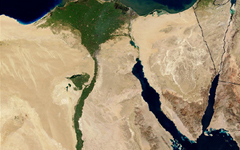 エジプト・ヨルダンナイル川とシナイ半島